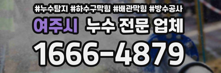 여주시 누수 전문 업체
