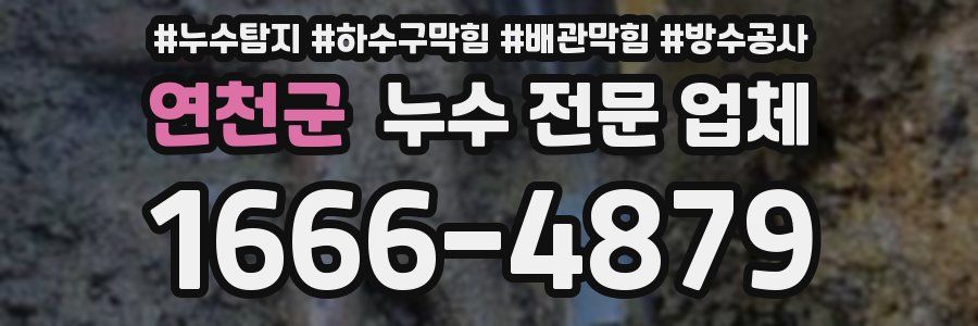 연천군 누수 전문 업체