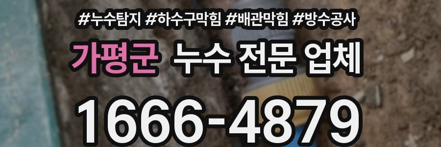가평군 누수 전문 업체