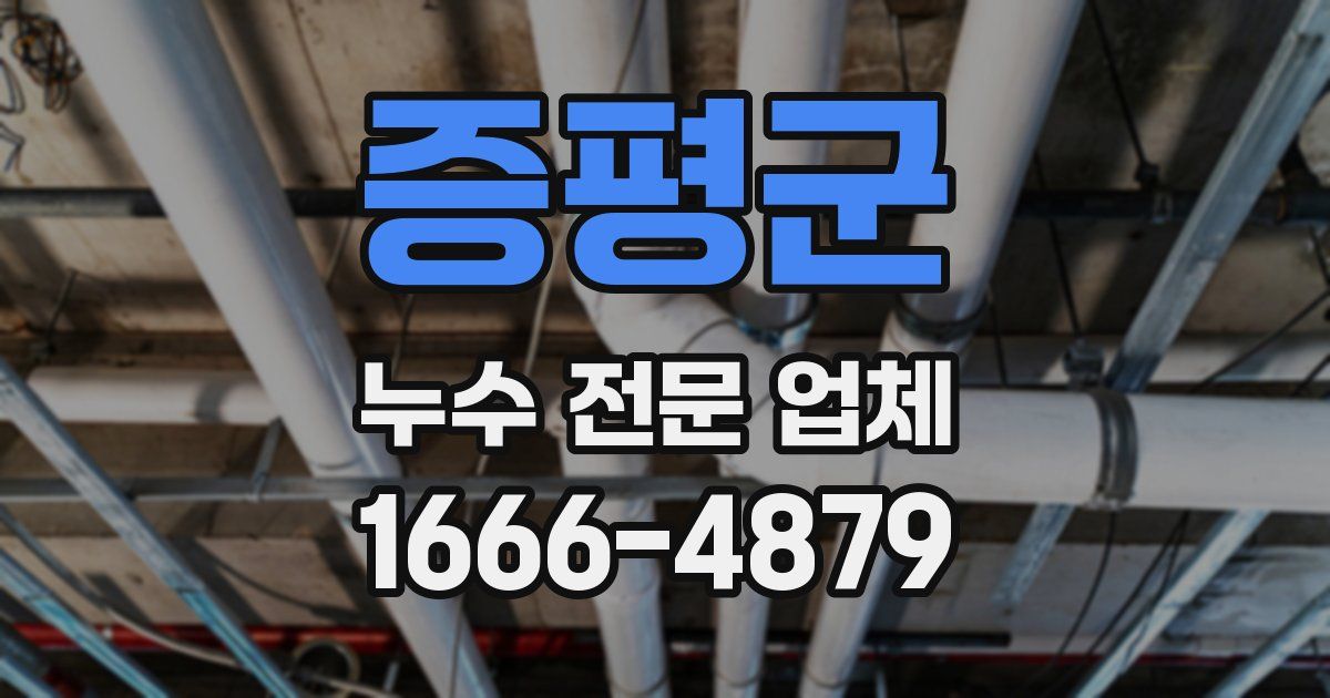 증평군 누수 전문 업체