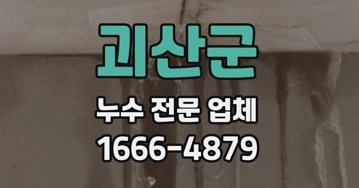 괴산군 누수 전문 업체