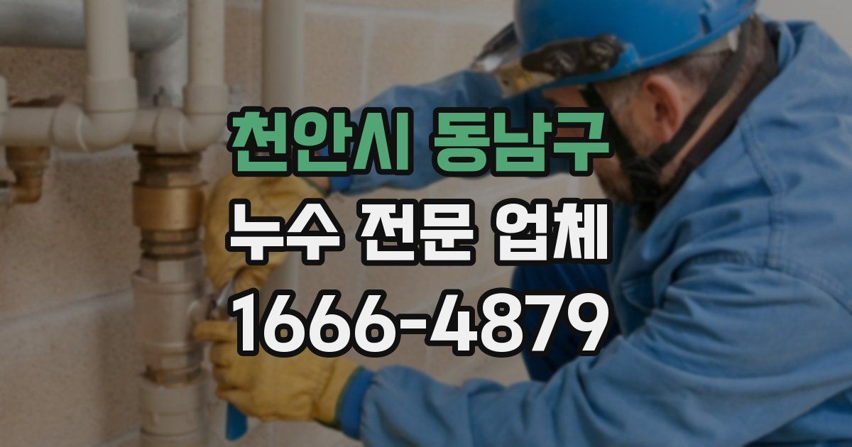 천안시 동남구 누수 전문 업체