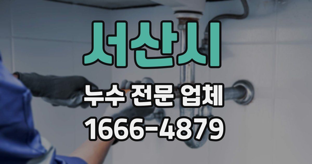 서산시 누수 전문 업체