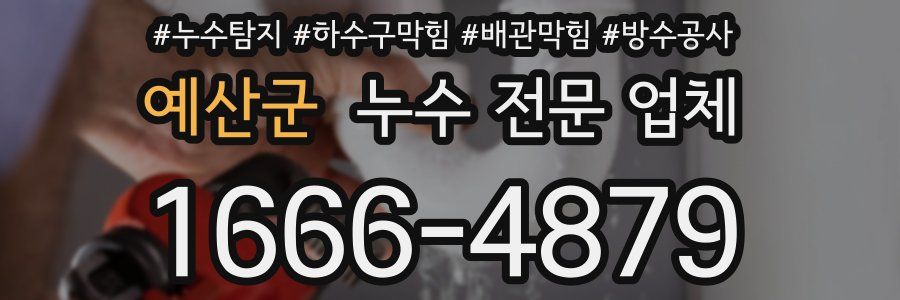 예산군 누수 전문 업체