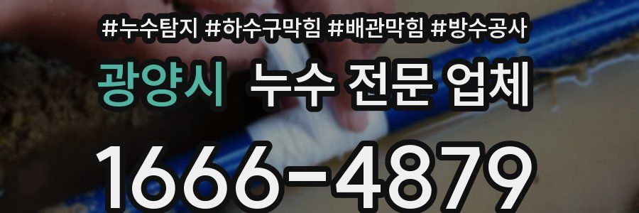 광양시 누수 전문 업체