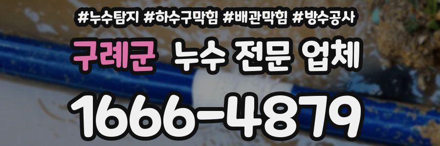 구례군 누수 전문 업체