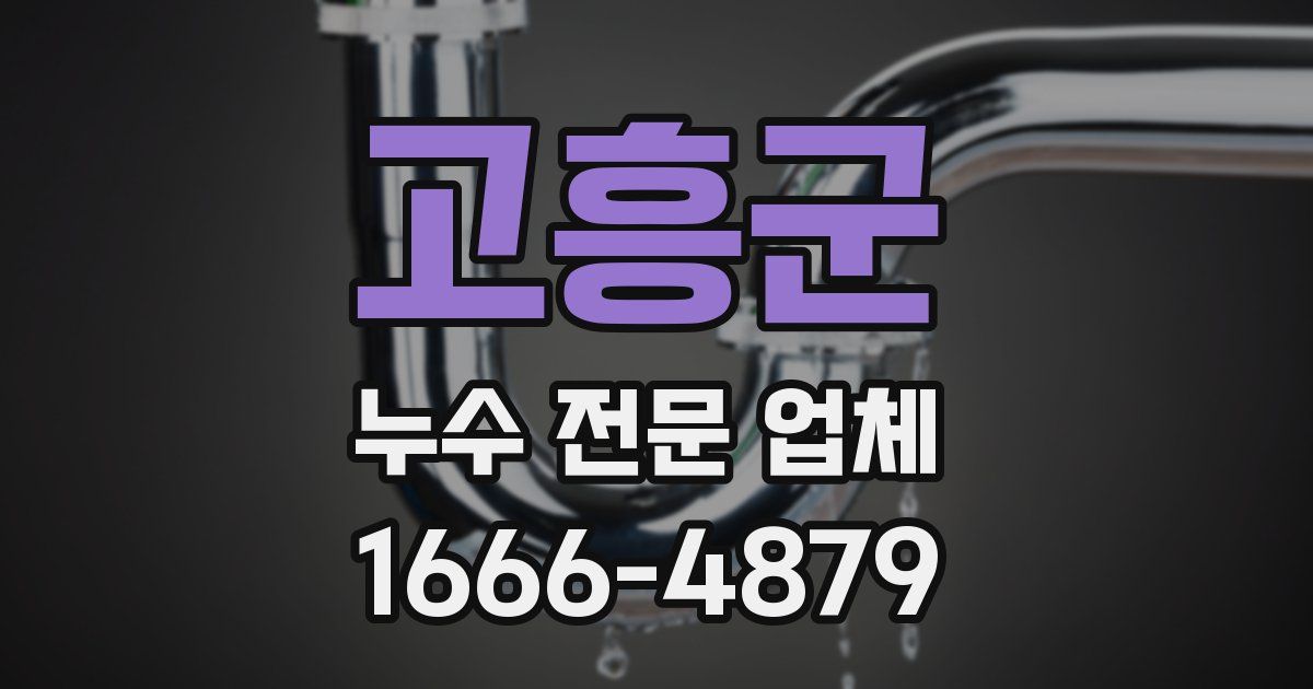 고흥군 누수 전문 업체