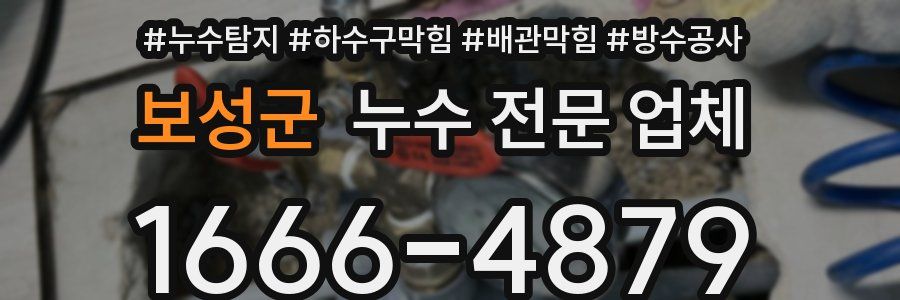 보성군 누수 전문 업체