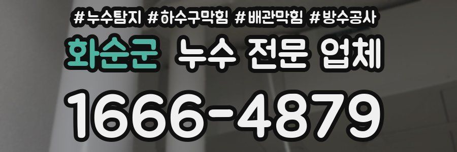 화순군 누수 전문 업체
