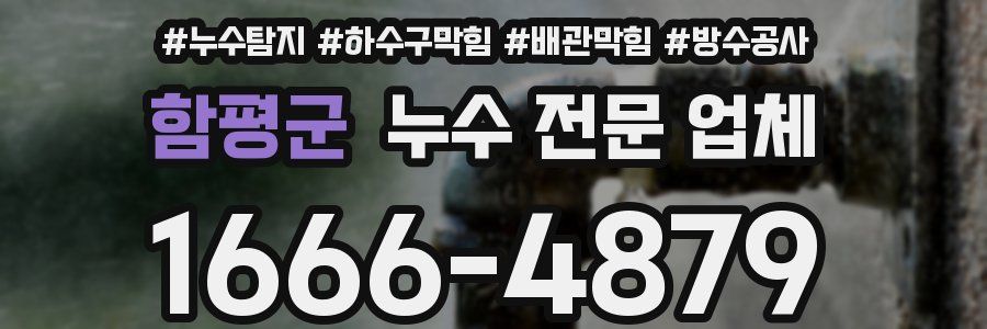 함평군 누수 전문 업체