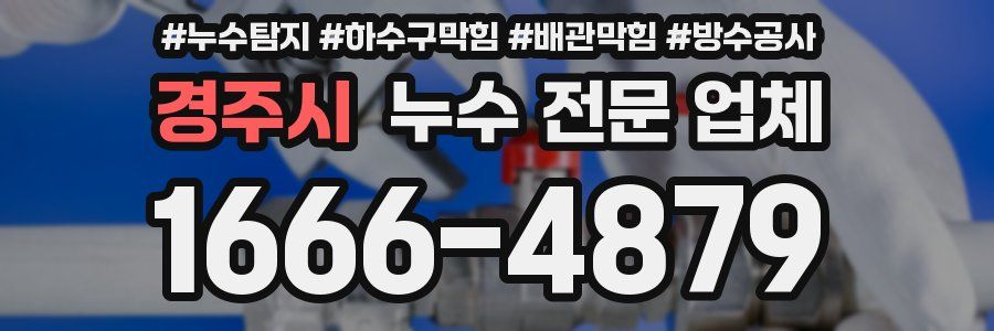 경주시 누수 전문 업체