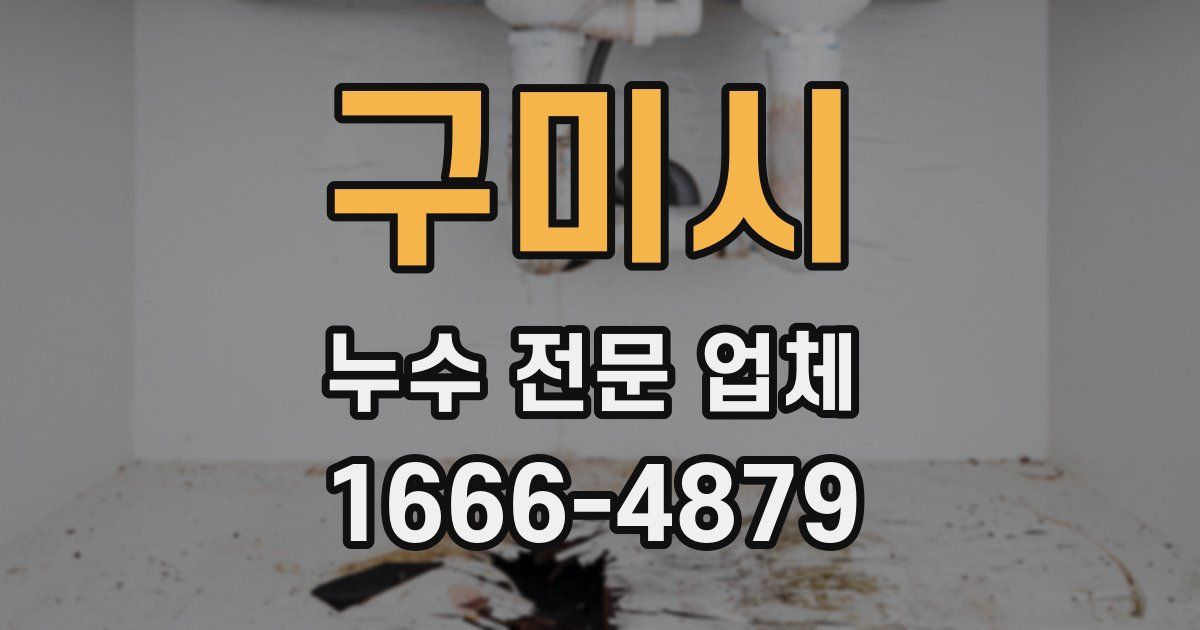 구미시 누수 전문 업체