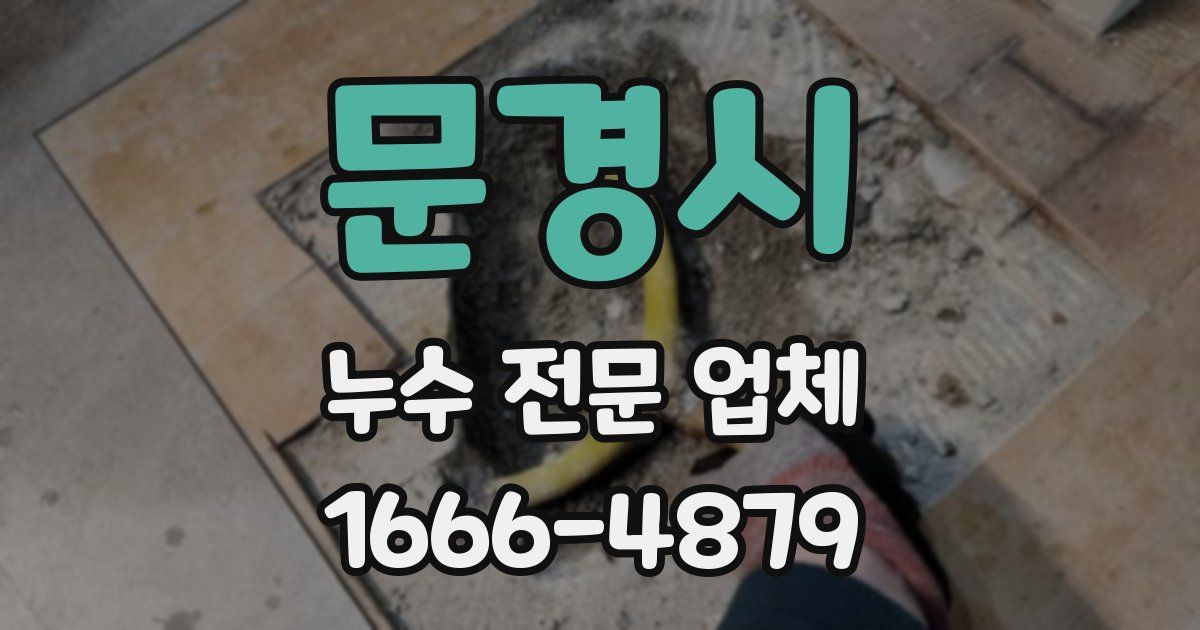 문경시 누수 전문 업체