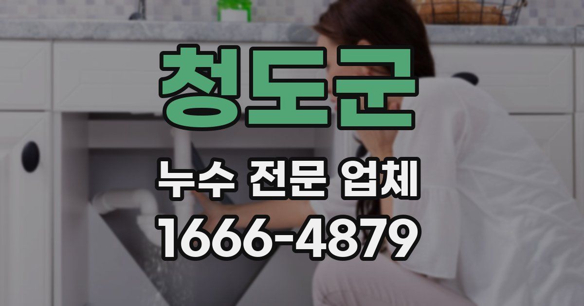 청도군 누수 전문 업체