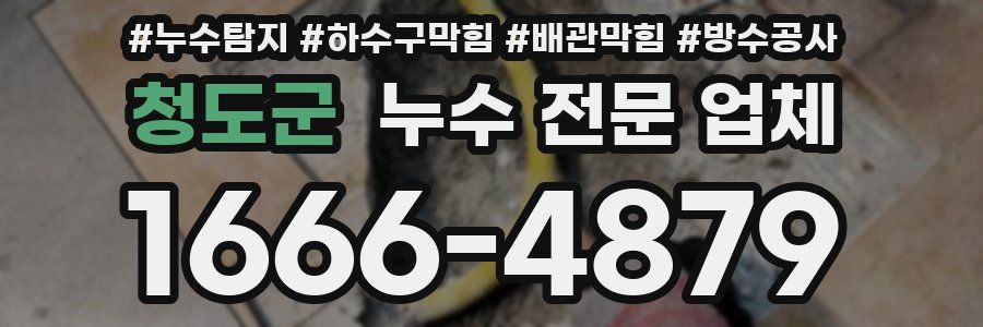 청도군 누수 전문 업체