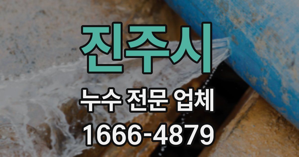 진주시 누수 전문 업체
