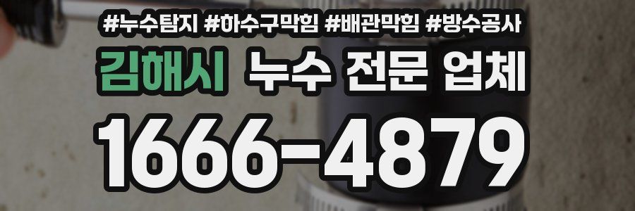 김해시 누수 전문 업체