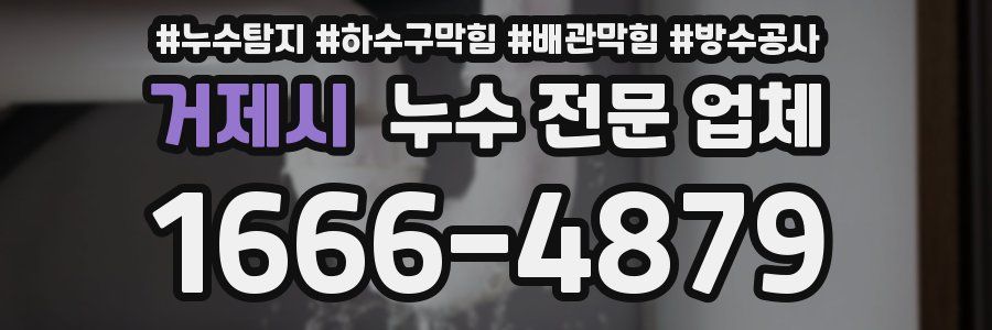 거제시 누수 전문 업체