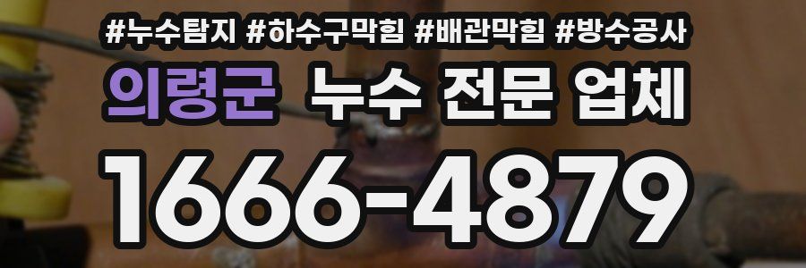 의령군 누수 전문 업체