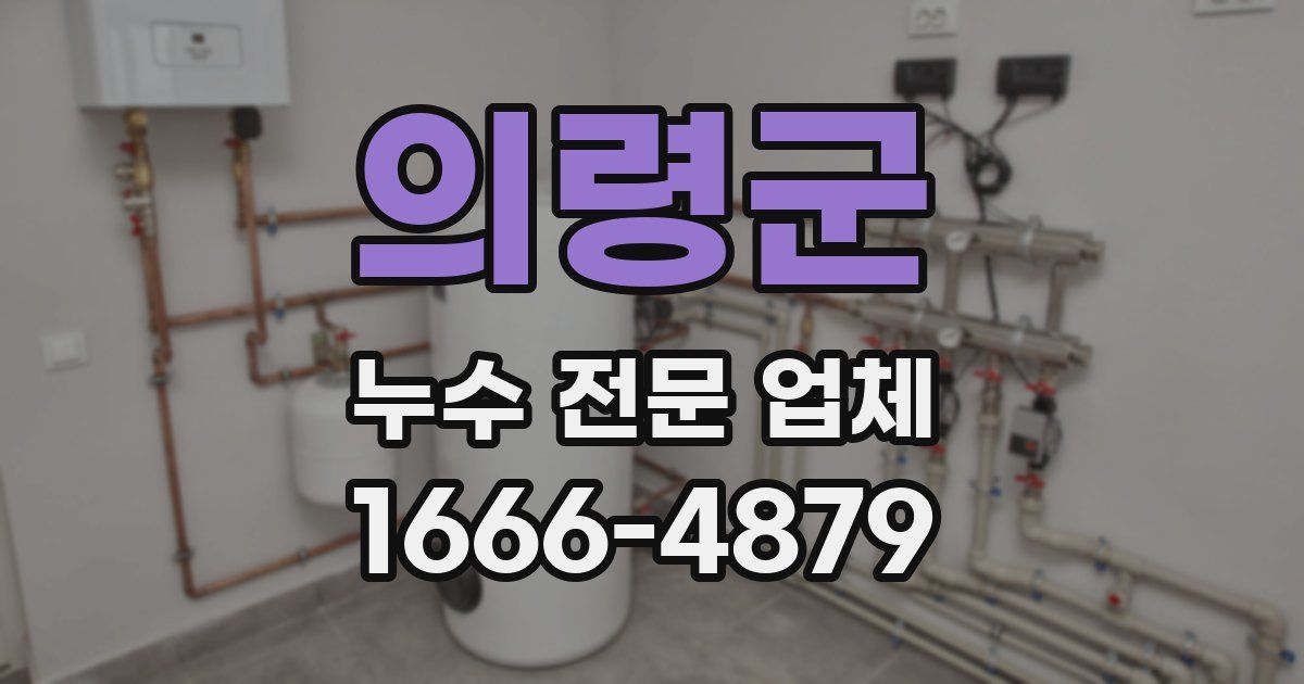 의령군 누수 전문 업체