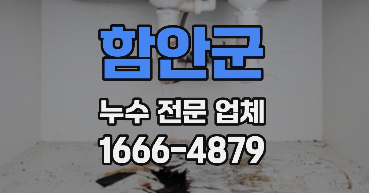함안군 누수 전문 업체