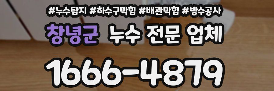 창녕군 누수 전문 업체