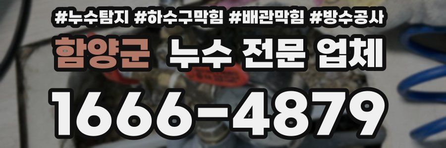 함양군 누수 전문 업체