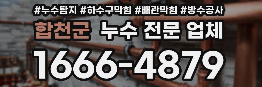 합천군 누수 전문 업체