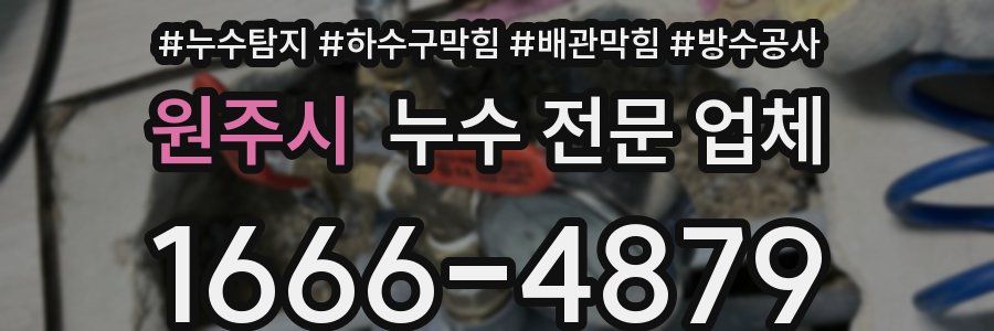 원주시 누수 전문 업체