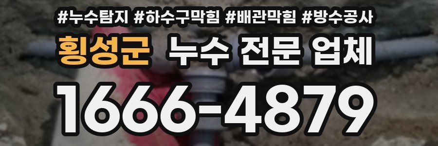 횡성군 누수 전문 업체