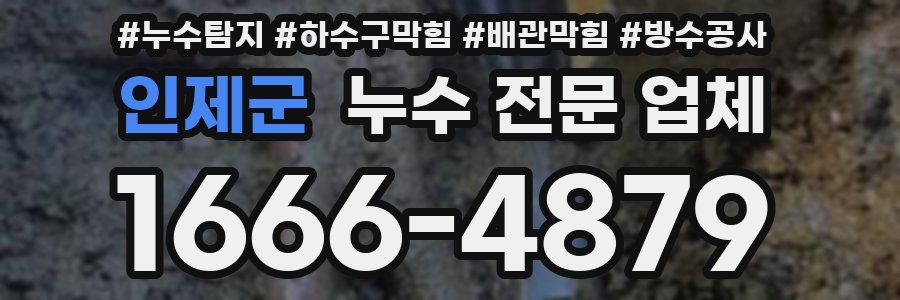 인제군 누수 전문 업체
