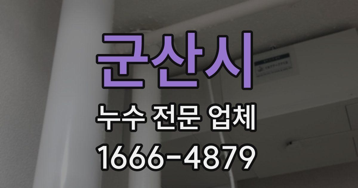 군산시 누수 전문 업체