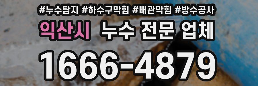익산시 누수 전문 업체