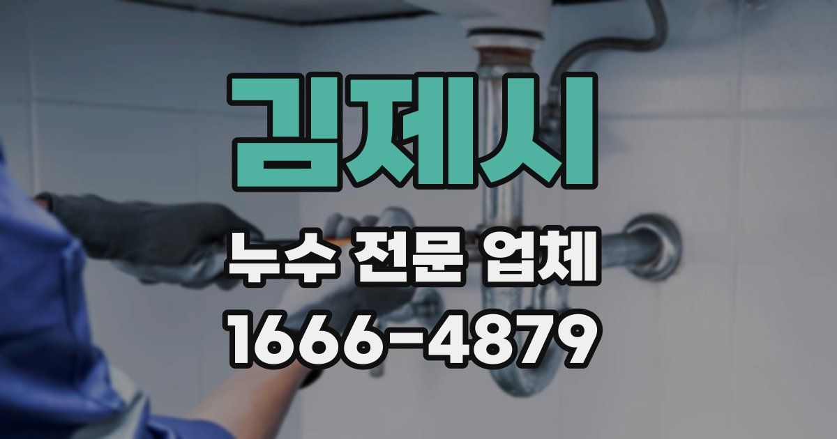 김제시 누수 전문 업체