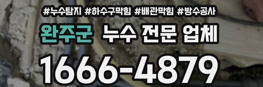 완주군 누수 전문 업체