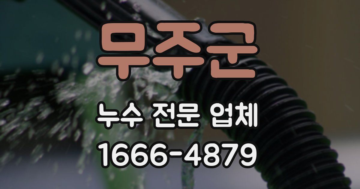 무주군 누수 전문 업체