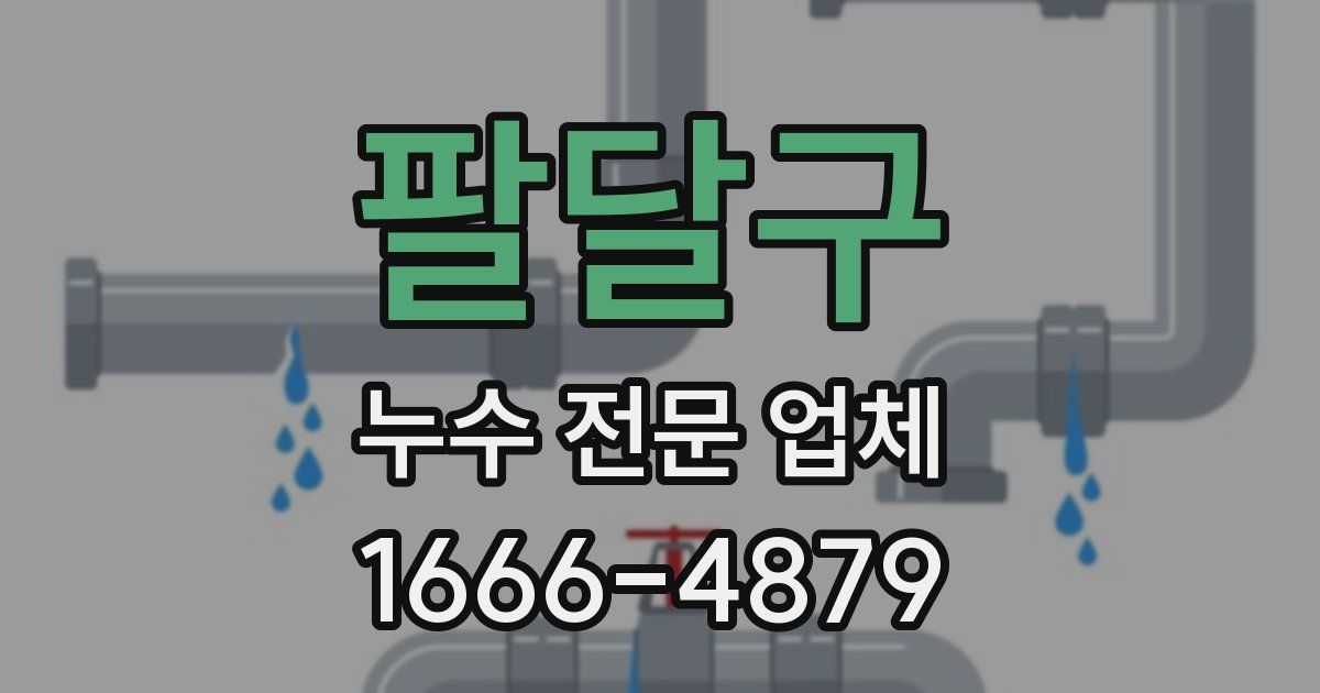 팔달구 누수 전문 업체