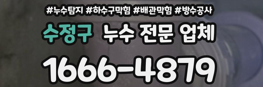 수정구 누수 전문 업체