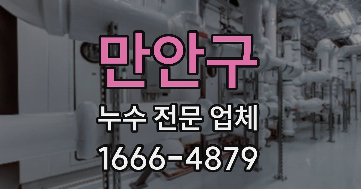 만안구 누수 전문 업체
