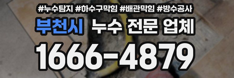 부천시 누수 전문 업체