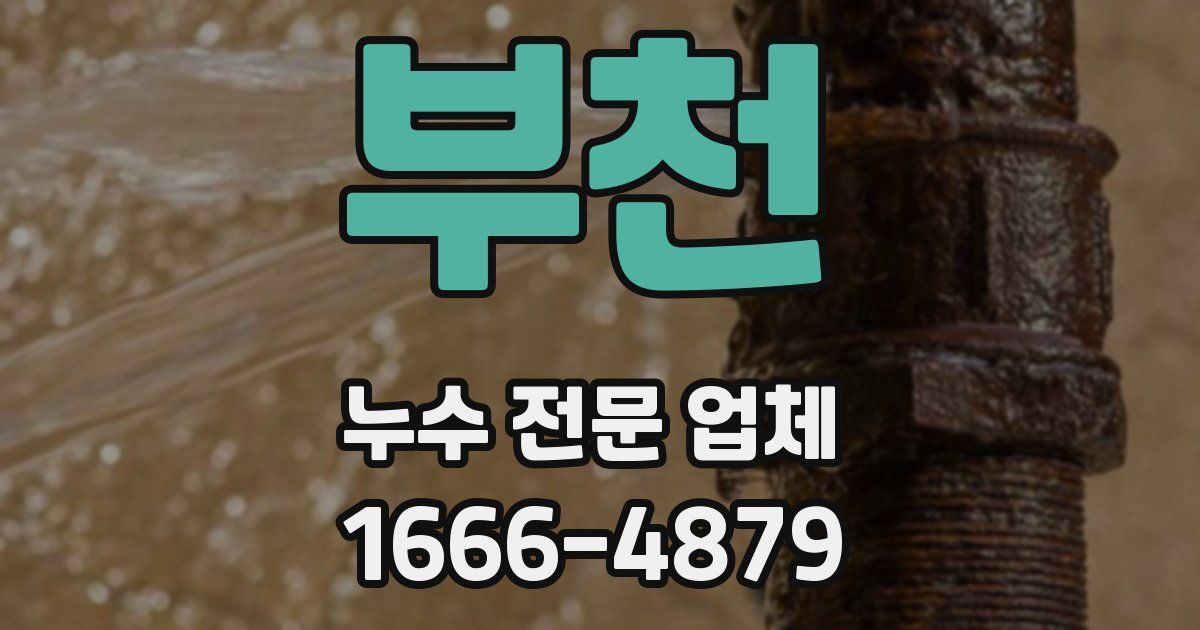 부천 누수 전문 업체