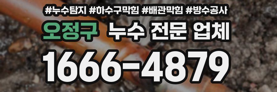 오정구 누수 전문 업체