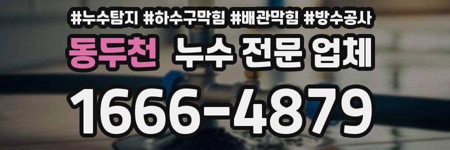 동두천 누수 전문 업체