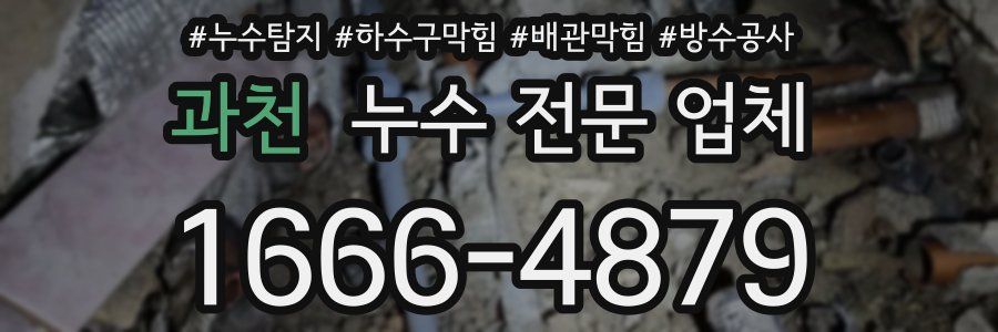 과천 누수 전문 업체