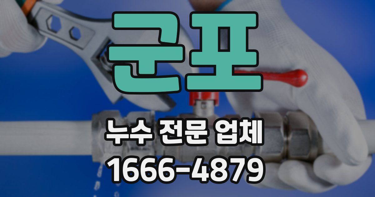 군포 누수 전문 업체