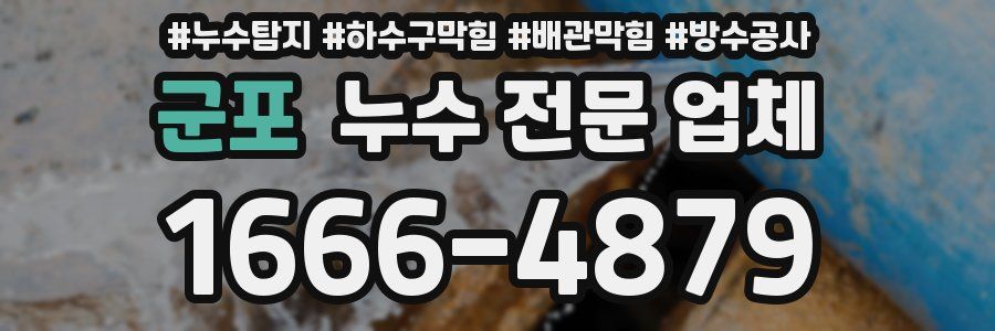 군포 누수 전문 업체
