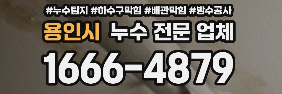 용인시 누수 전문 업체