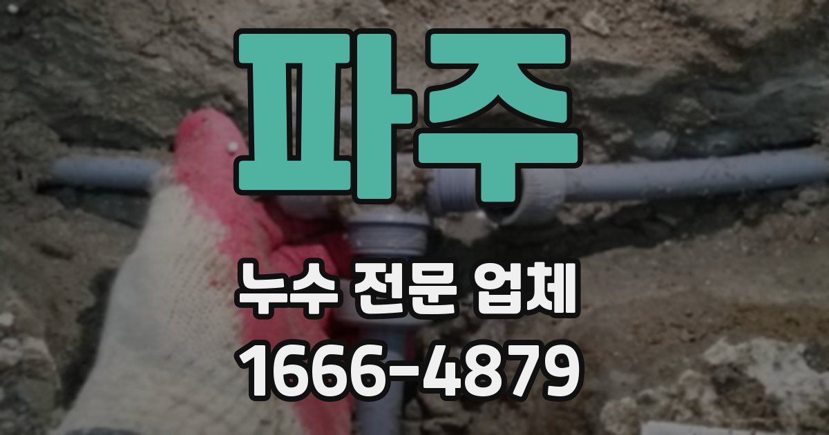 파주 누수 전문 업체