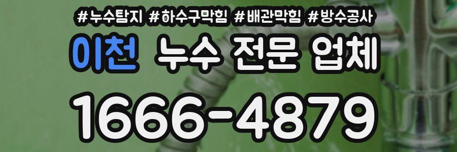 이천 누수 전문 업체
