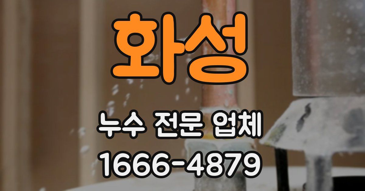 화성 누수 전문 업체
